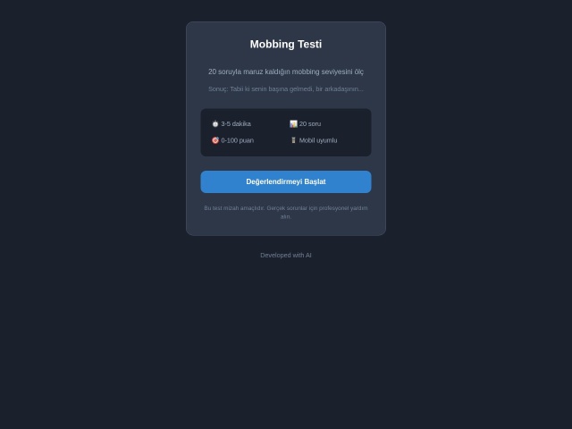 Mobbing Score